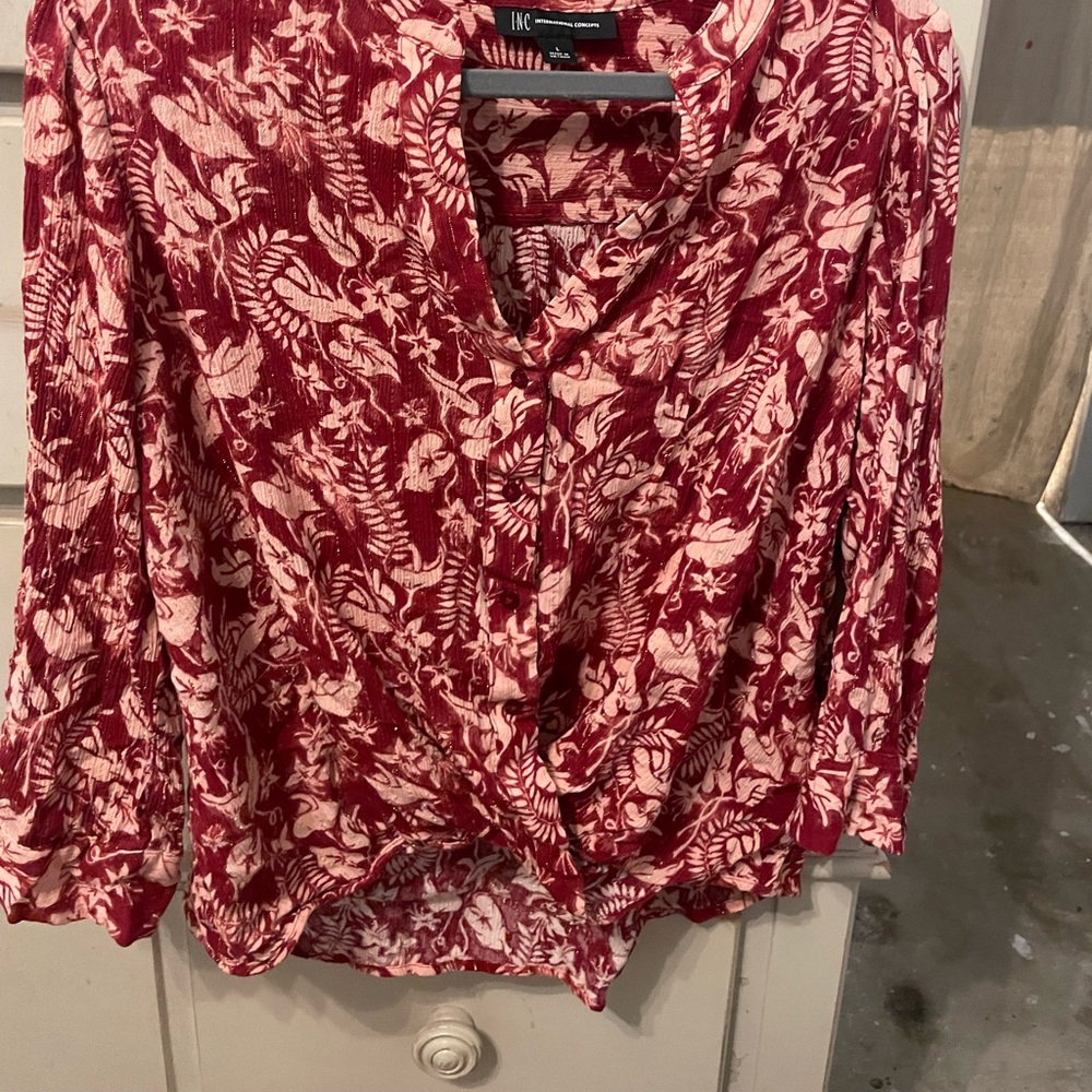 Floral button up shirt